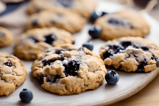 Buttery Blueberry Burst -Kekse mit einem Hauch von Zitronenschale