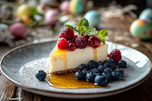 Gesunder griechischer Joghurt -Osterkäsekuchen