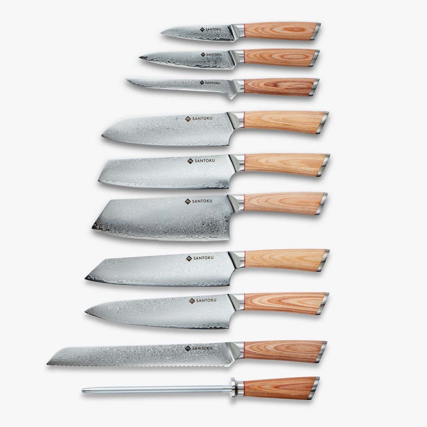 HARUTA (はるた) 10 PCS Set VG10 Damas Damas Steel Kitchen Knives