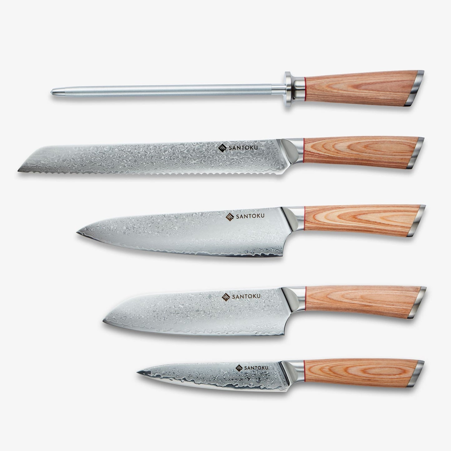 Haruta (はるた) 5 PCS set VG10 Damascus stalen keukenmessen