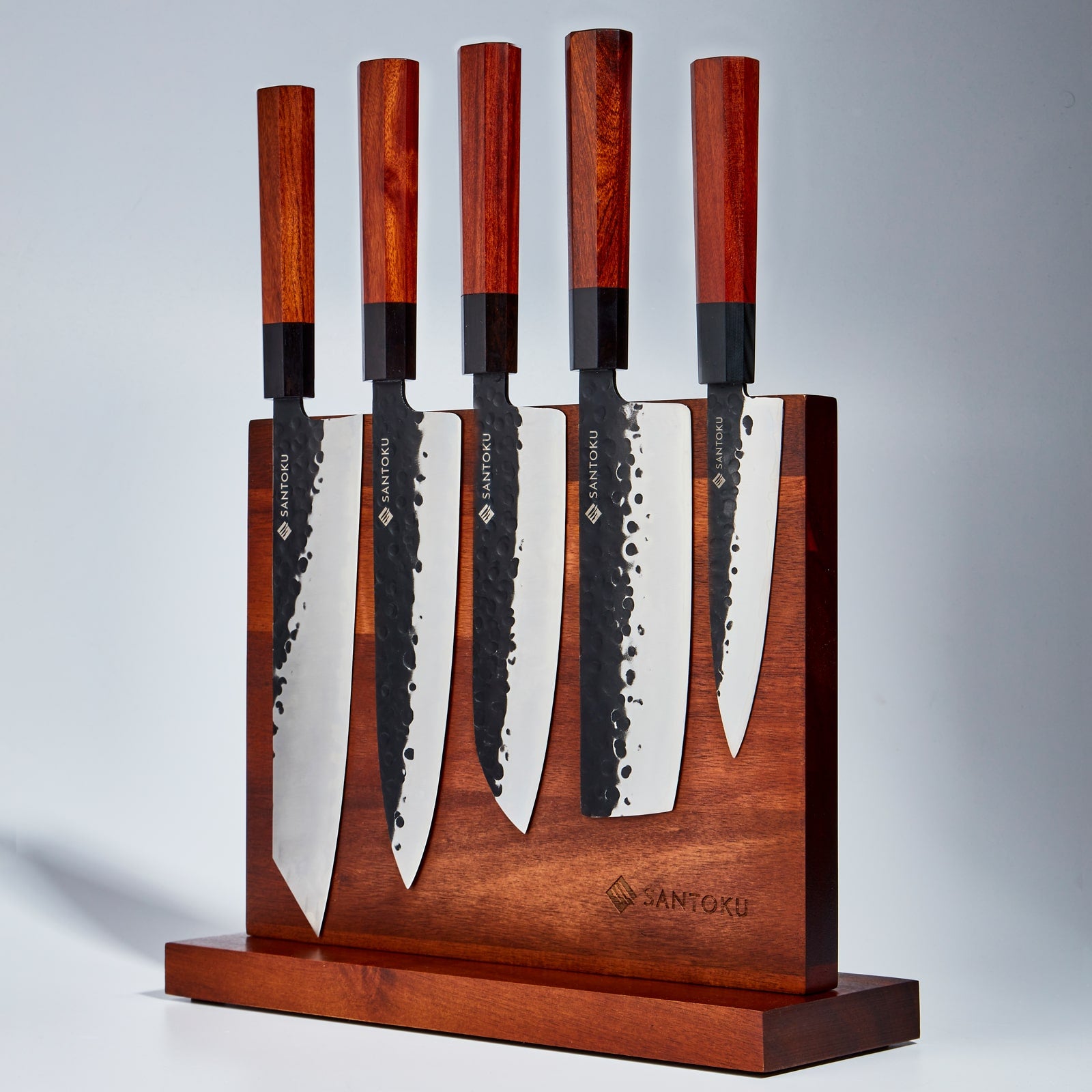 Minato Knife Series met Acacia Wood Magnetic Knife Holder