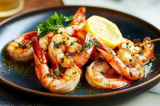 Garlic Butter King Prawns with Lemon and Parsley