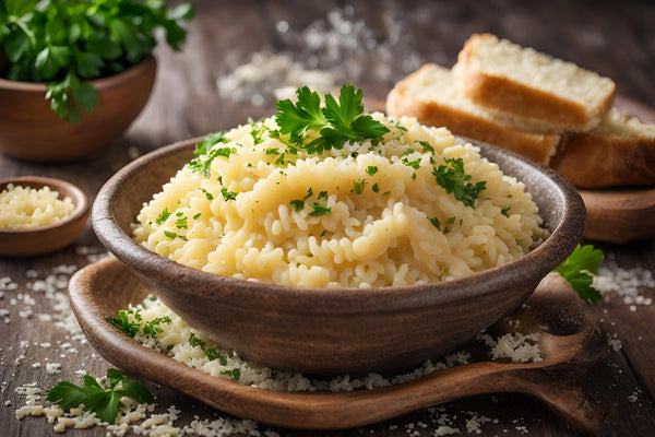 Klassische italienische Pastina mit Butter und Parmesan