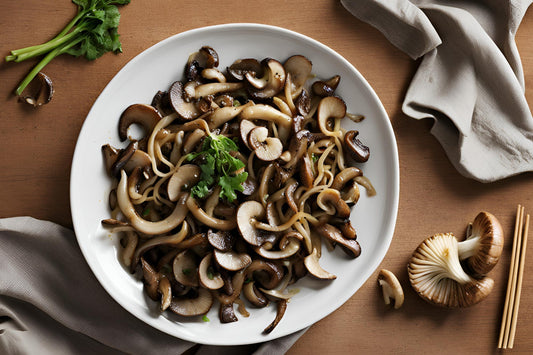 Sautéed Enoki Mushrooms with Garlic and Soy Sauce