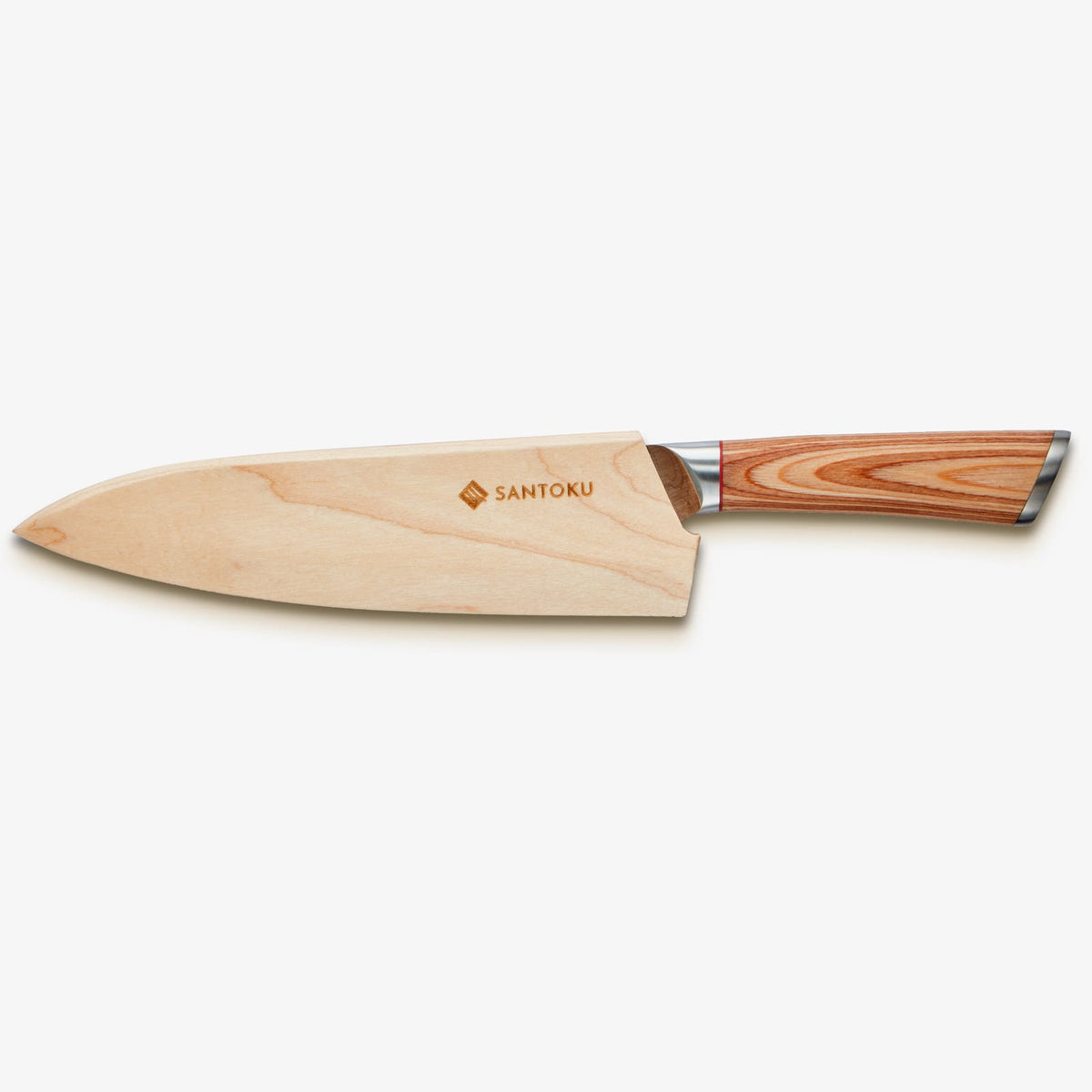 Haruta Couteau de chef Gyuto japonais en acier de Damas VG10 de 8 pouces avec manche en bois et fourreau