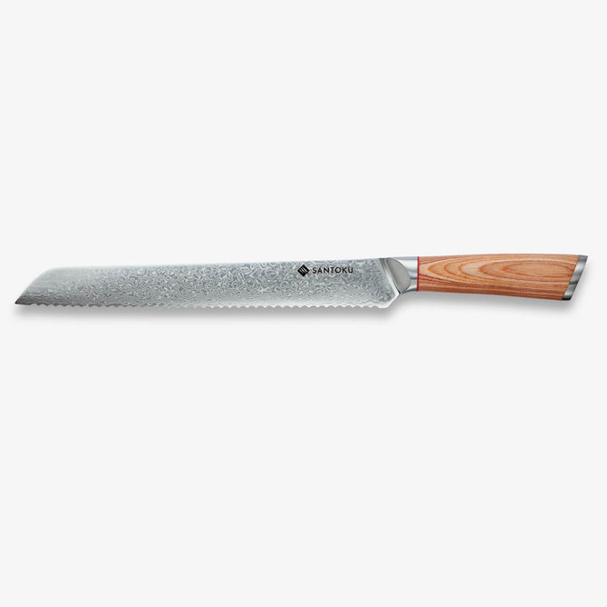 Haruta 10 inch VG10 Japanse Damascus stalen broodmes met houten handvat en schede