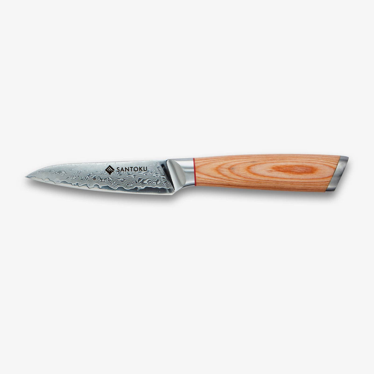 Haruta 4 Zoll VG10 Schälmesser aus japanischem Damaststahl mit Holzgriff und Scheide