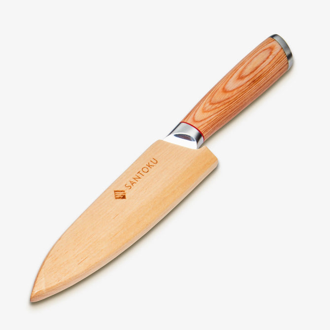 Haruta Couteau utilitaire japonais en acier damas VG10 de 5 pouces avec manche en bois et fourreau