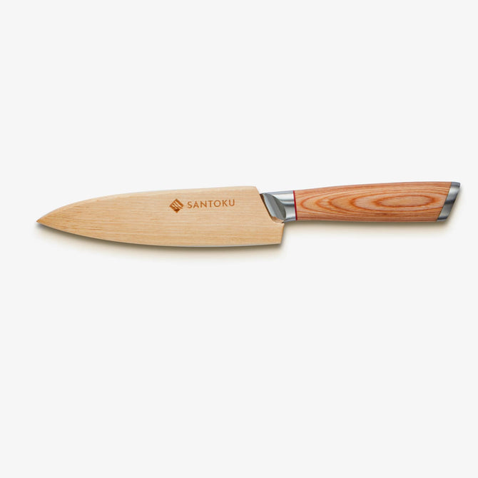 Haruta Couteau utilitaire japonais en acier damas VG10 de 5 pouces avec manche en bois et fourreau
