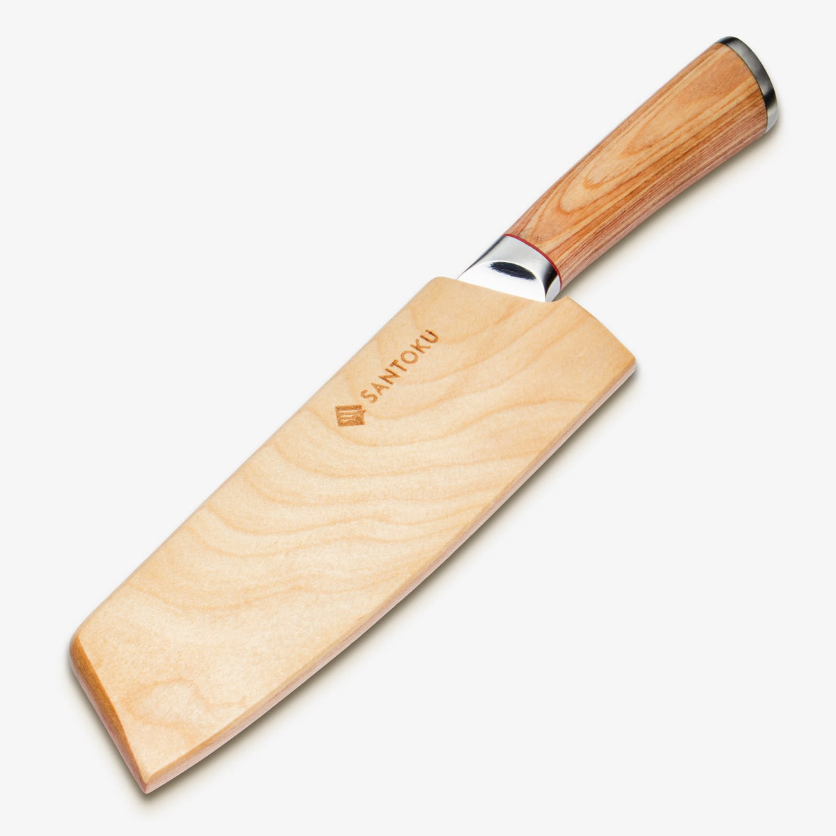 Haruta 7 Zoll VG10 Nakiri-Messer aus japanischem Damaststahl mit Holzgriff und Scheide