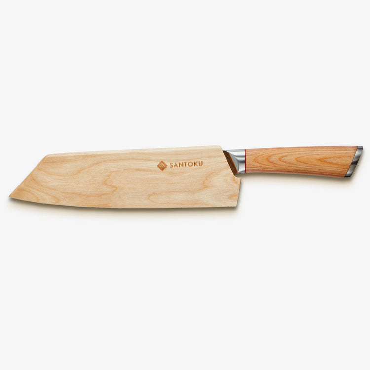 Haruta 8 Zoll VG10 japanisches Kiritsuke-Kochmesser aus Damaststahl mit Holzgriff und Scheide