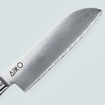 Aiko rood Damascus stalen mes met gekleurd rood harshandvat